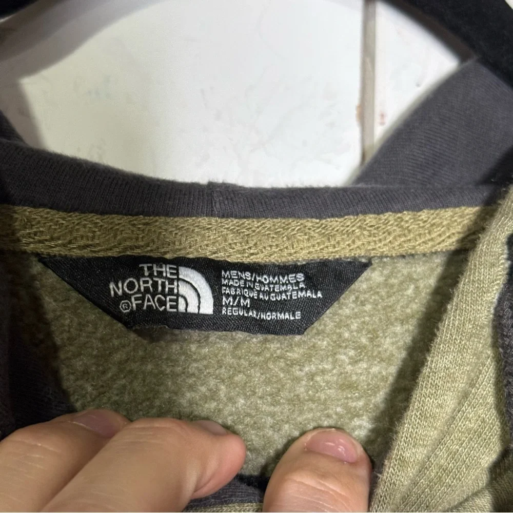 The North Face Fleece Hoodie Half Dome Green and Black Size Medium